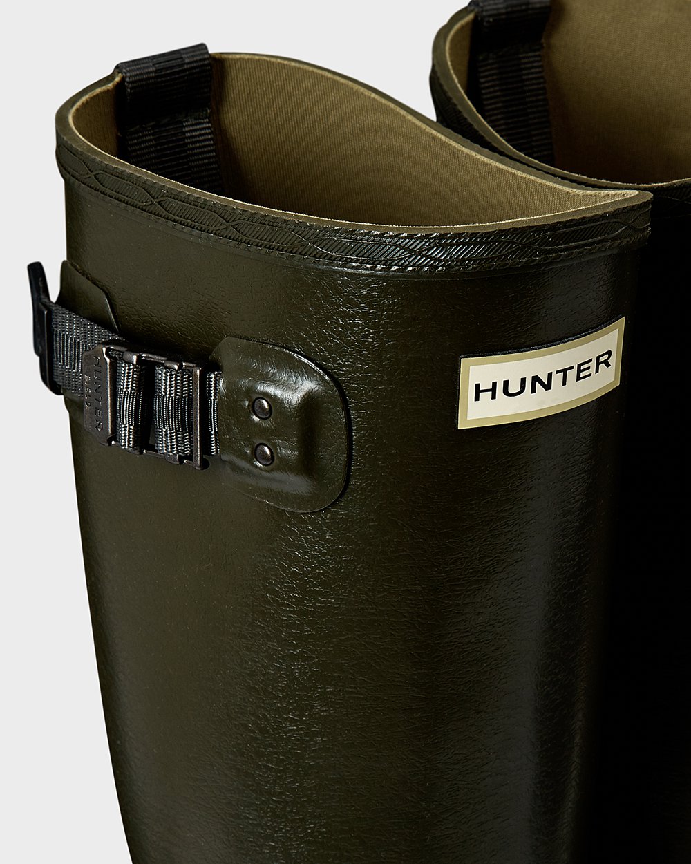 Womens Tall Rain Boots - Hunter Balmoral Poly-Lined (32TRZBVUH) - Dark Olive